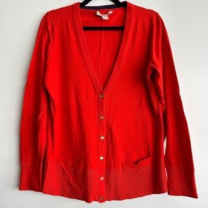 Banana Republic XL Orange V-neck Cardigan
